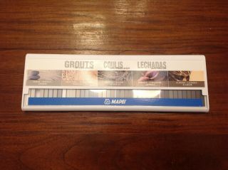 MAPEI Color Sample Tile Grout Plastic Strips in Case (missing one) 3