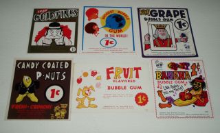 Vintage Bubble Gum Machine Insert Cards