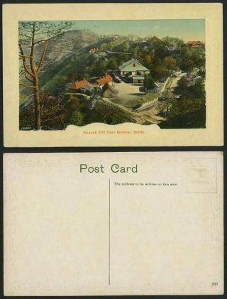 India Old Embossed Postcard Kasouli Hill From Garkhal Panorama General View