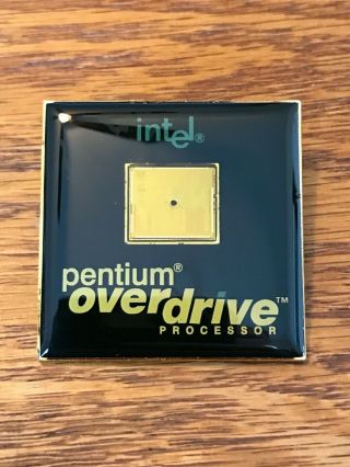 Vintage,  Intel Pentium Overdrive Processor Metal Pin With Embedded Die