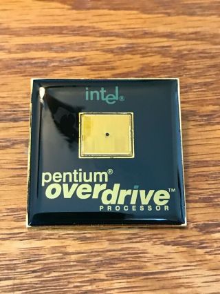 Vintage,  Intel Pentium Overdrive processor metal pin with embedded die 2