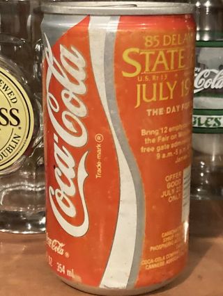 Vintage Coke Can 1985 Delaware State Fair “unopened”