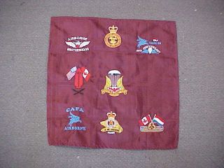 Orig Post Ww2 " Canadian Airborne - Paratrooper " Scarf 60th Anniversary