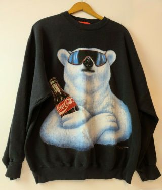 Vintage 90s Coca Cola Coke Polar Bear Sweatshirt Coke Xl Shirt Usa