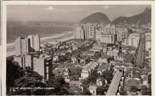 Old Post Card Bresil Brazil Brasil Rio De Janeiro Copacabana