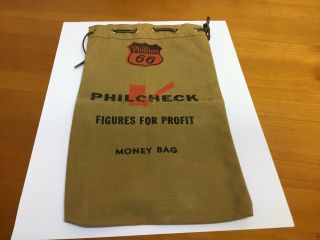 Rare Phillips 66 Oil Company Money Bag Philcheck Figures For Profit