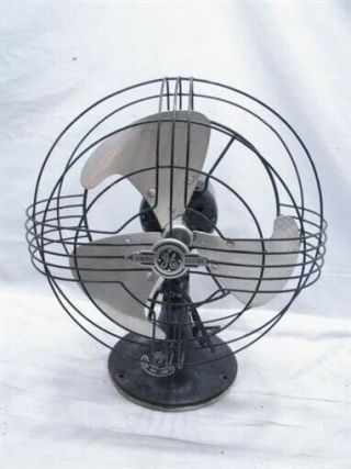 Vintage 1940 General Electric Ge Vortalex Art Deco Oscillating Fan 10 "