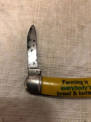 Vintage Farm Credit Services Advertising Folding 3 Blade Pocket Knife Imperial 2