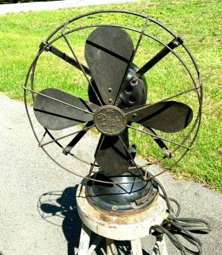 Vintage Diehl 3 Speed 12 Inch Oscillating Fan