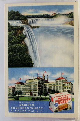 York Ny Niagara Falls Nabisco Shredded Wheat Home Postcard Old Vintage Card