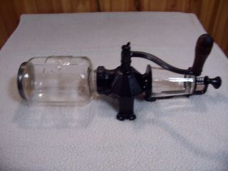 Arcade Crystal 4 Wall Mount Coffee Grinder/catch Cup Not Orig.  /excellent Cond