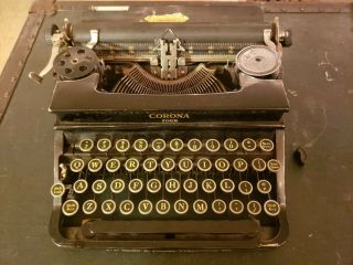 Vintage Corona Four Typewriter With Case Broken