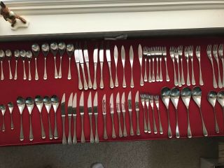 Robert Welch Old Hall Alveston Mcm Stainless Flatware Set Service For 75 Pc.