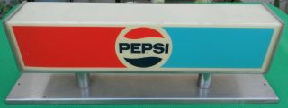 Vintage Pepsi Lighted Fountain Soda Sign