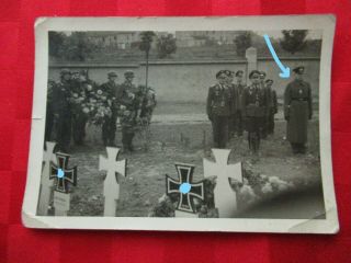 Wwii German Photo Combat Soldiers Memorial With Priest
