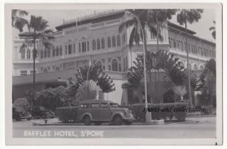 Singapore - Raffles Hotel / Old Vehicles - Vintage Rppc