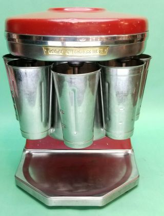 Vintage Multimixer Model 9b 5 Head Milkshake Mixer Ice Cream Malt Shop Mcdonalds
