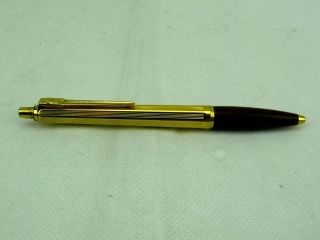 Vintage Ballograf Palisander Ballpoint Pen Gold Body And Wood 2508