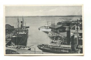 Fredericia - Udsigt Over Havnen,  Harbour - Old Denmark Postcard