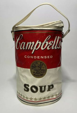 Vintage Andy Warhol Campbell’s Soup Vinyl Bag/Purse/Case/Lunch Pail 3