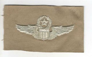 Ww 2 Us Army Air Force Cloth Command Pilot 3 " Wings Patch Inv P338
