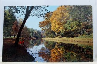 Pennsylvania Pa Bucks County Delaware Canal Autumn Postcard Old Vintage Card Pc