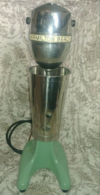 Vintage 1940s Jade Green Hamilton Beach Malt Milkshake Mixer Model No 33