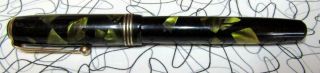 Vintage 1930’s Parker Deluxe Challenger Fountain Pen – Green Marble – 1952 Nib