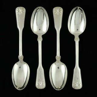 Tiffany & Co Shell & Thread 4 Tablespoons Sterling Silver 1905 Serving Spoon