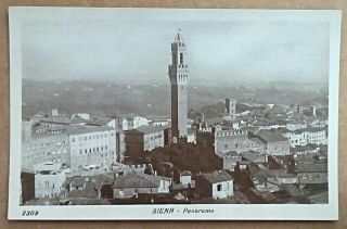Old Postcard Siena Panorama Tuscany Italy Un - Posted