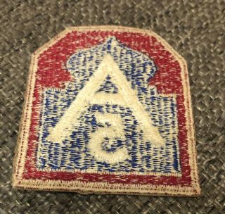 US 5th Army A - 5 Division Shoulder Unit Military Uniform Patch WWII Red Blue 2