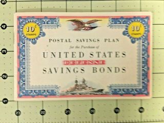Ww Ii,  Saving Bond Booklet,  With 32 5 Cent Savings Stamps,