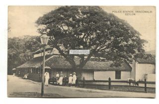 Trincomalie - Police Station - Old Ceylon Postcard