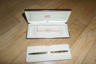 Vintage Cross 1/20th 14 Kt Gold Filled Ballpoint Pen And Case