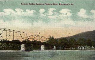 Juniata Bridge And River In Duncannon Pa Old