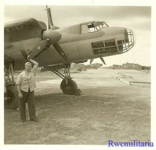 Best Luftwaffe Airman Posed By Do.  17 Bomber & Ju - 52 Transport Plane