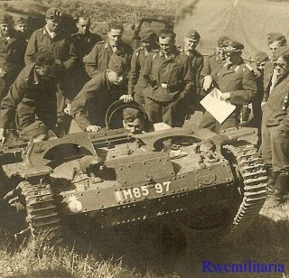 Owners Luftwaffe Troops W/ Captured French Renault Ue Armored Carrier