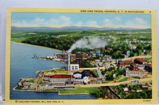 York Ny Ossining Sing Sing Prison Postcard Old Vintage Card View Standard Pc