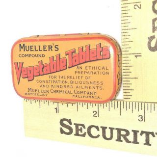 Vintage Medicine Tin - Mueller 