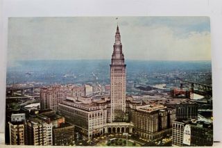 Ohio Oh Cleveland Terminal Tower Public Square Postcard Old Vintage Card View Pc