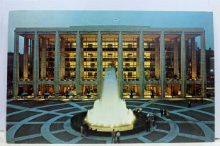 York Ny Nyc Lincoln Center Performing Arts Philharmonic Hall Postcard Old Pc