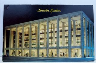 York Ny Nyc Lincoln Center Philharmonic Hall Postcard Old Vintage Card View