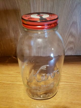 Vintage A & W Root Beer Growler Lid - Cap " Take Home A Jar " Fits Mason Jars