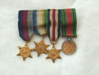 World War Ii British Miniature Medal Group