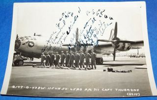 Korean War Photo: B - 29 Bomber " Sad Sac " & Crew,  June 11,  1950