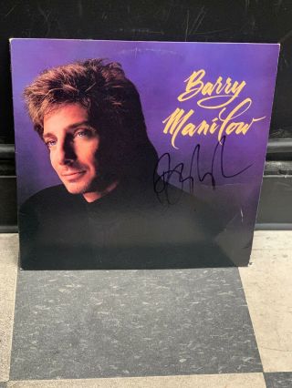 Autograph Signed By Barry Manilow Vinyl Lp 1989 Arista Al - 8570