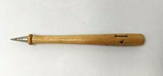 Vtg Souvenir Of Benton Harbor Michigan Wood Baseball Bat Mechanical Pencil