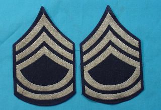 Wwii Us Army Sergeant First Class Rank Stripes Insignia Patches