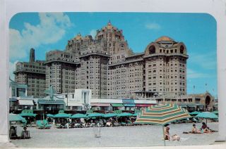 Jersey Nj Atlantic City Traymore Boardwalk Hotels Postcard Old Vintage Card