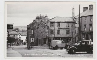 Old Real Photo Card High Market Place Alston Post Office Van Cumbria 1953